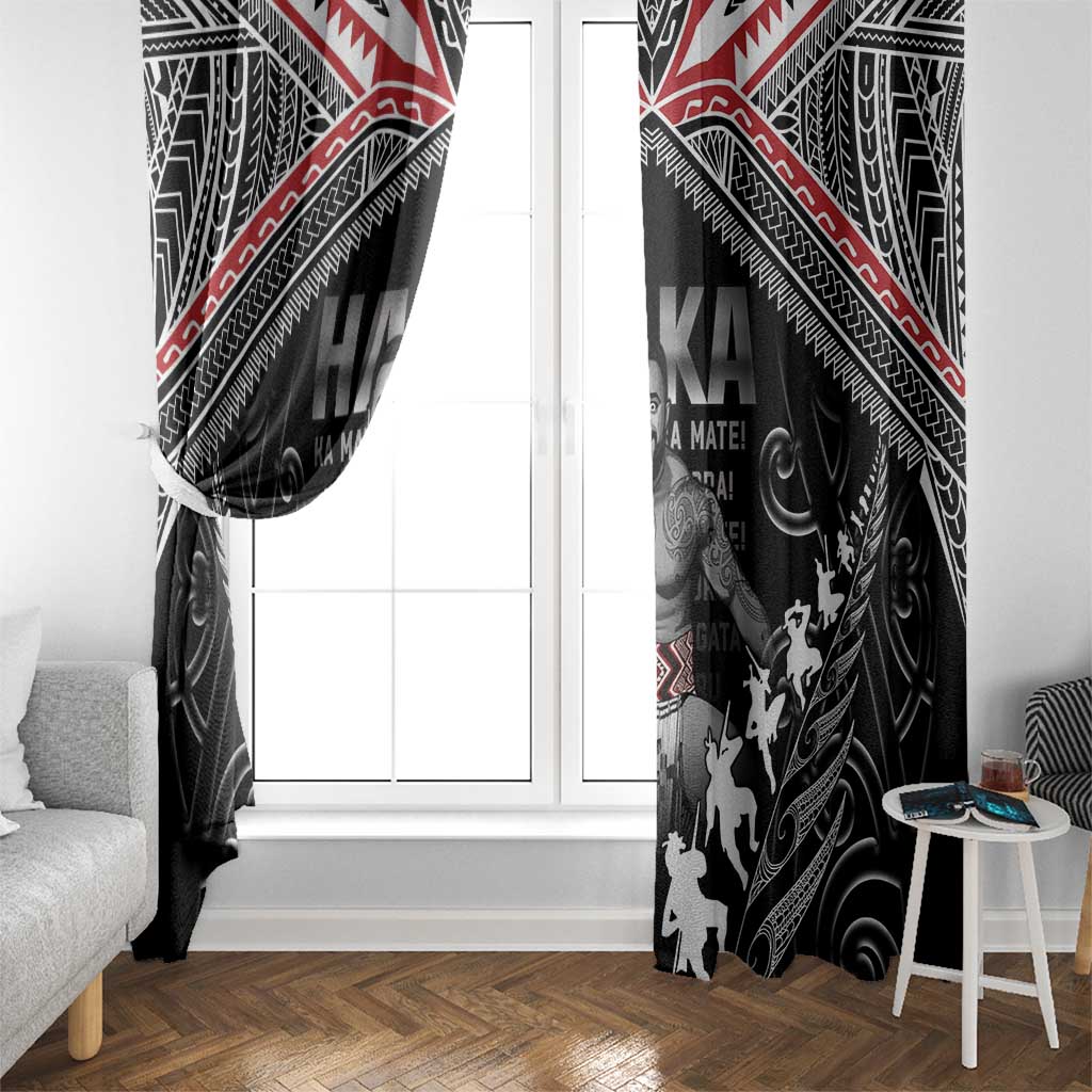 New Zealand Aotearoa Window Curtain Traditional Kapa Haka LT05 - Polynesian Pride