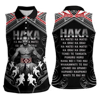 New Zealand Aotearoa Women Sleeveless Polo Shirt Traditional Kapa Haka