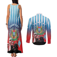 Personalised Free West Papua Couples Matching Tank Maxi Dress and Long Sleeve Button Shirt One People One Soul Unique Style - Polynesian Pride