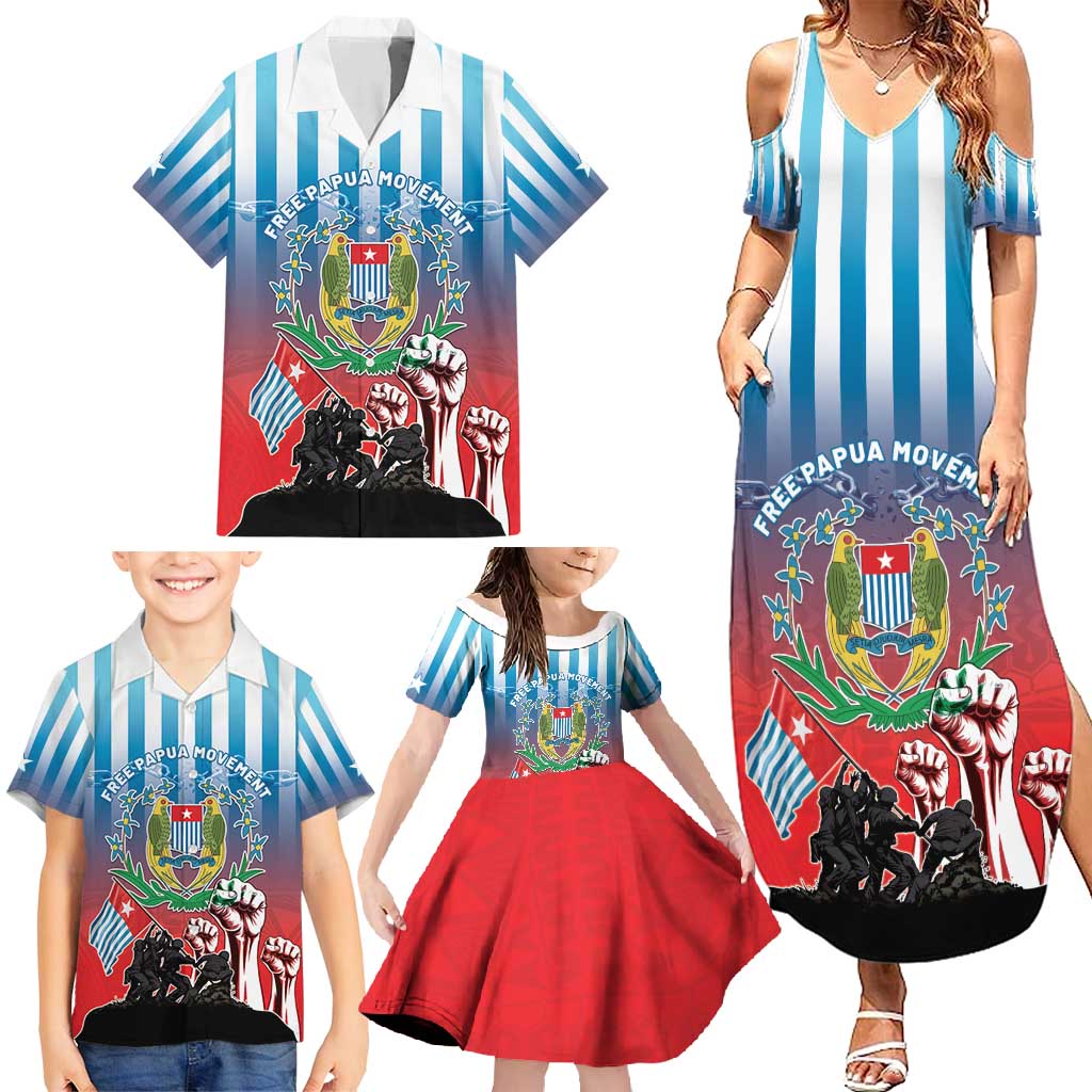 Personalised Free West Papua Family Matching Summer Maxi Dress and Hawaiian Shirt One People One Soul Unique Style LT05 - Polynesian Pride