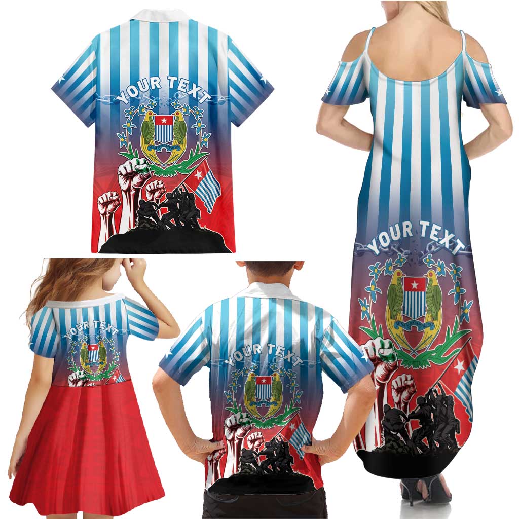 Personalised Free West Papua Family Matching Summer Maxi Dress and Hawaiian Shirt One People One Soul Unique Style LT05 - Polynesian Pride