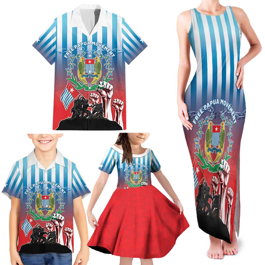 Personalised Free West Papua Family Matching Tank Maxi Dress and Hawaiian Shirt One People One Soul Unique Style LT05 - Polynesian Pride