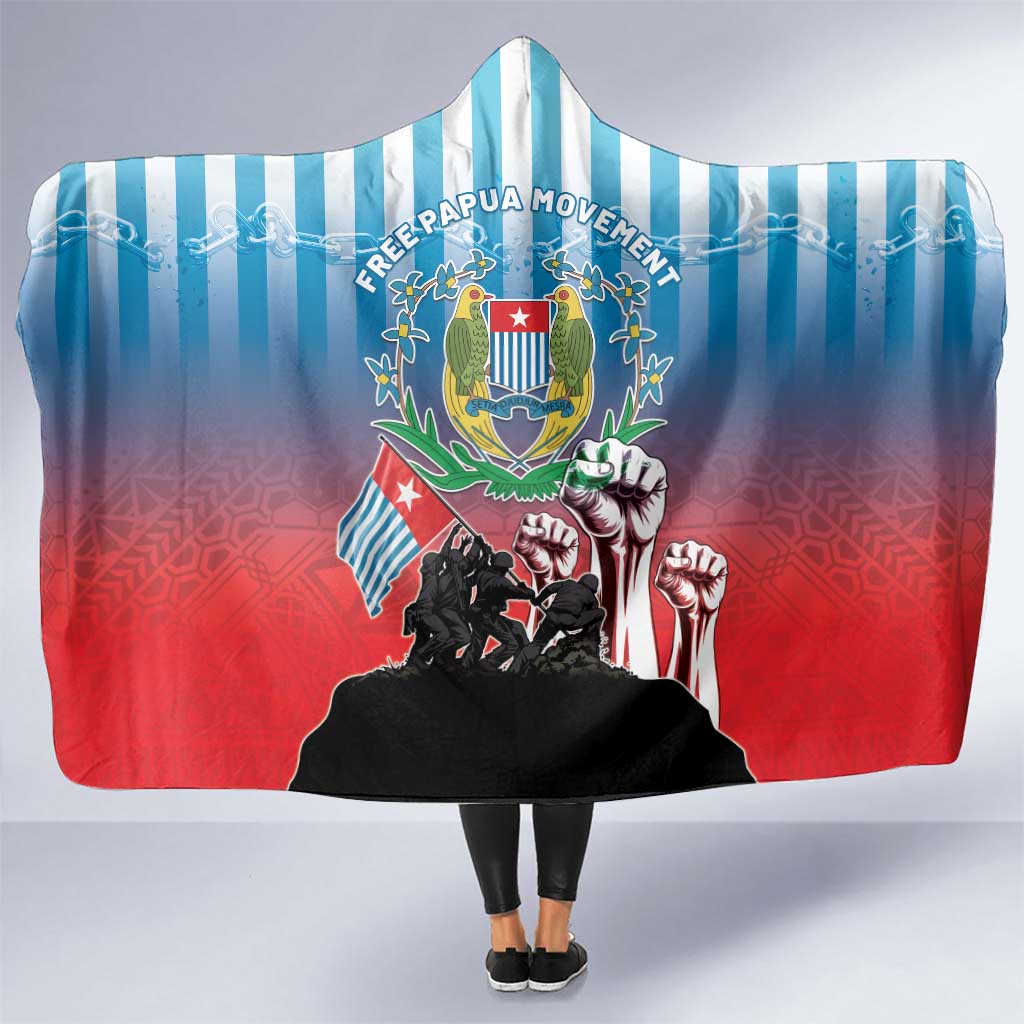 Free West Papua Hooded Blanket One People One Soul Unique Style - Polynesian Pride