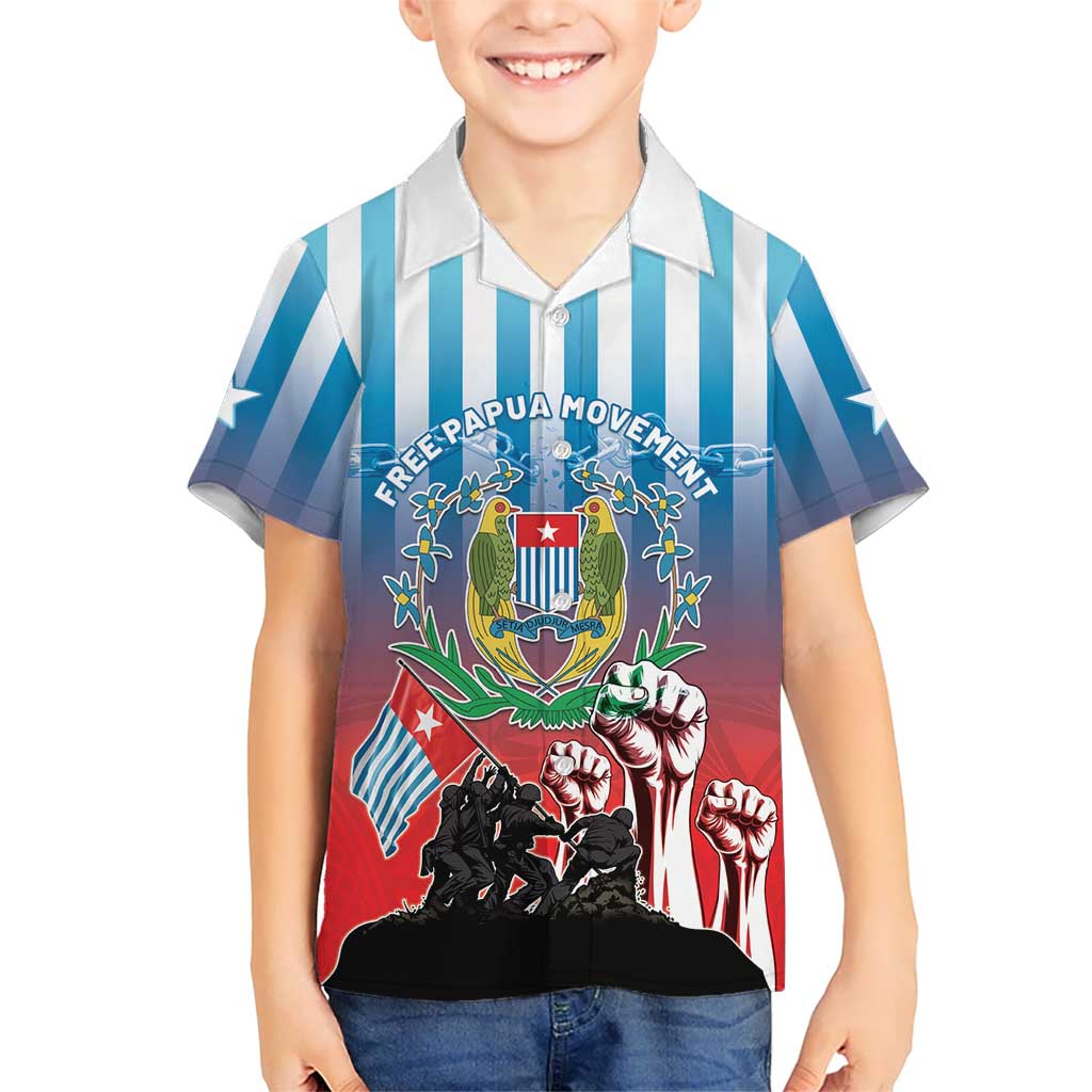Personalised Free West Papua Kid Hawaiian Shirt One People One Soul Unique Style - Polynesian Pride