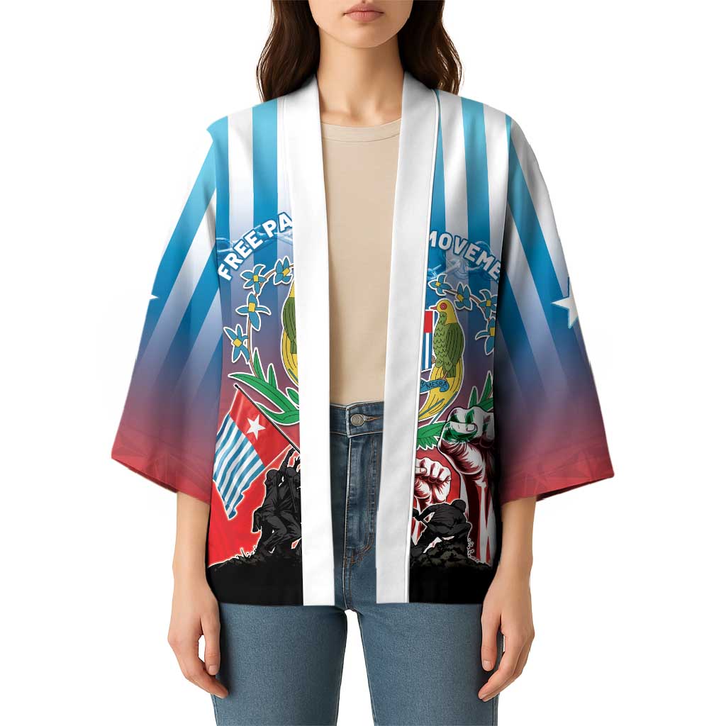 Personalised Free West Papua Kimono One People One Soul Unique Style - Polynesian Pride