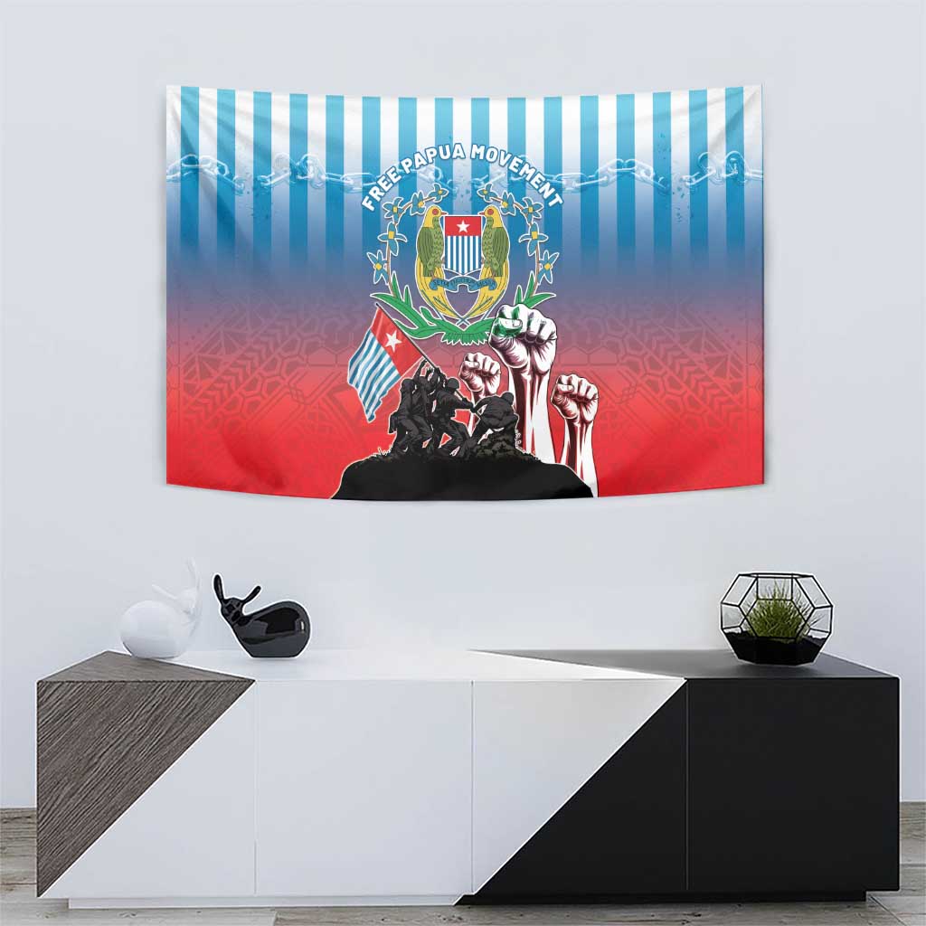 Free West Papua Tapestry One People One Soul Unique Style - Polynesian Pride