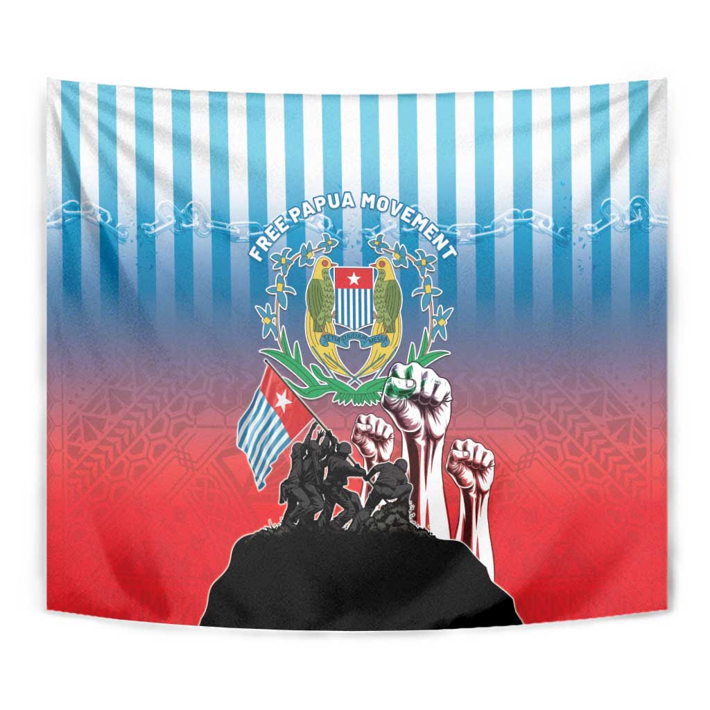 Free West Papua Tapestry One People One Soul Unique Style - Polynesian Pride