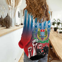 Personalised Free West Papua Women Casual Shirt One People One Soul Unique Style - Polynesian Pride
