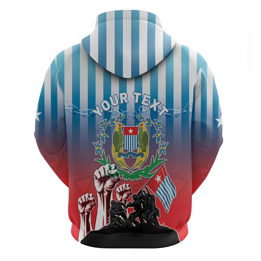Personalised Free West Papua Zip Hoodie One People One Soul Unique Style - Polynesian Pride
