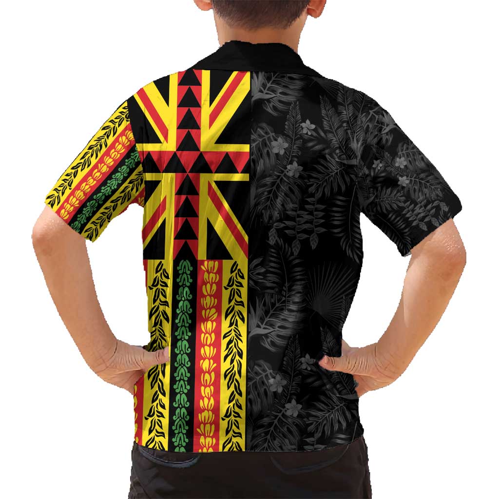 Hawaii Maoli Spirit Family Matching Off Shoulder Maxi Dress and Hawaiian Shirt Kakau Pattern With Flower Lei LT05 - Polynesian Pride
