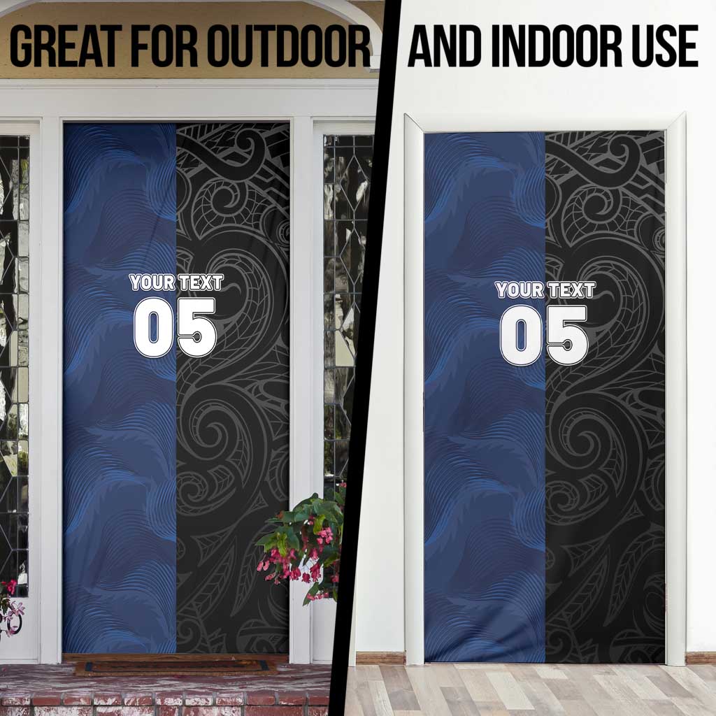 France And New Zealand Rugby Custom Door Cover Les Bleus Rooster With Maori Tiki LT05 - Polynesian Pride