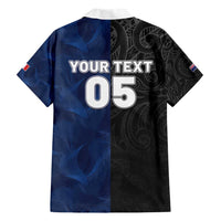 France And New Zealand Rugby Custom Family Matching Short Sleeve Bodycon Dress and Hawaiian Shirt Les Bleus Rooster With Maori Tiki LT05 - Polynesian Pride