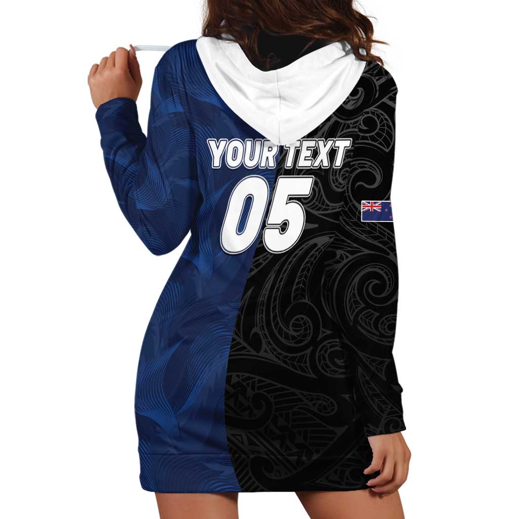 France And New Zealand Rugby Custom Hoodie Dress Les Bleus Rooster With Maori Tiki LT05 - Polynesian Pride