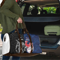 France And New Zealand Rugby Travel Bag Les Bleus Rooster With Maori Tiki LT05 - Polynesian Pride