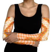 Orange Hawaii Palaka Arm Sleeves Hawaiian Ilima Lei