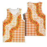 Orange Hawaii Palaka Basketball Jersey Hawaiian Ilima Lei