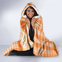 Orange Hawaii Palaka Hooded Blanket Hawaiian Ilima Lei LT05 - Polynesian Pride