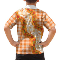 Orange Hawaii Palaka Kid Hawaiian Shirt Hawaiian Ilima Lei