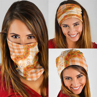Orange Hawaii Palaka Neck Gaiter Hawaiian Ilima Lei