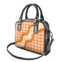 Orange Hawaii Palaka Shoulder Handbag Hawaiian Ilima Lei
