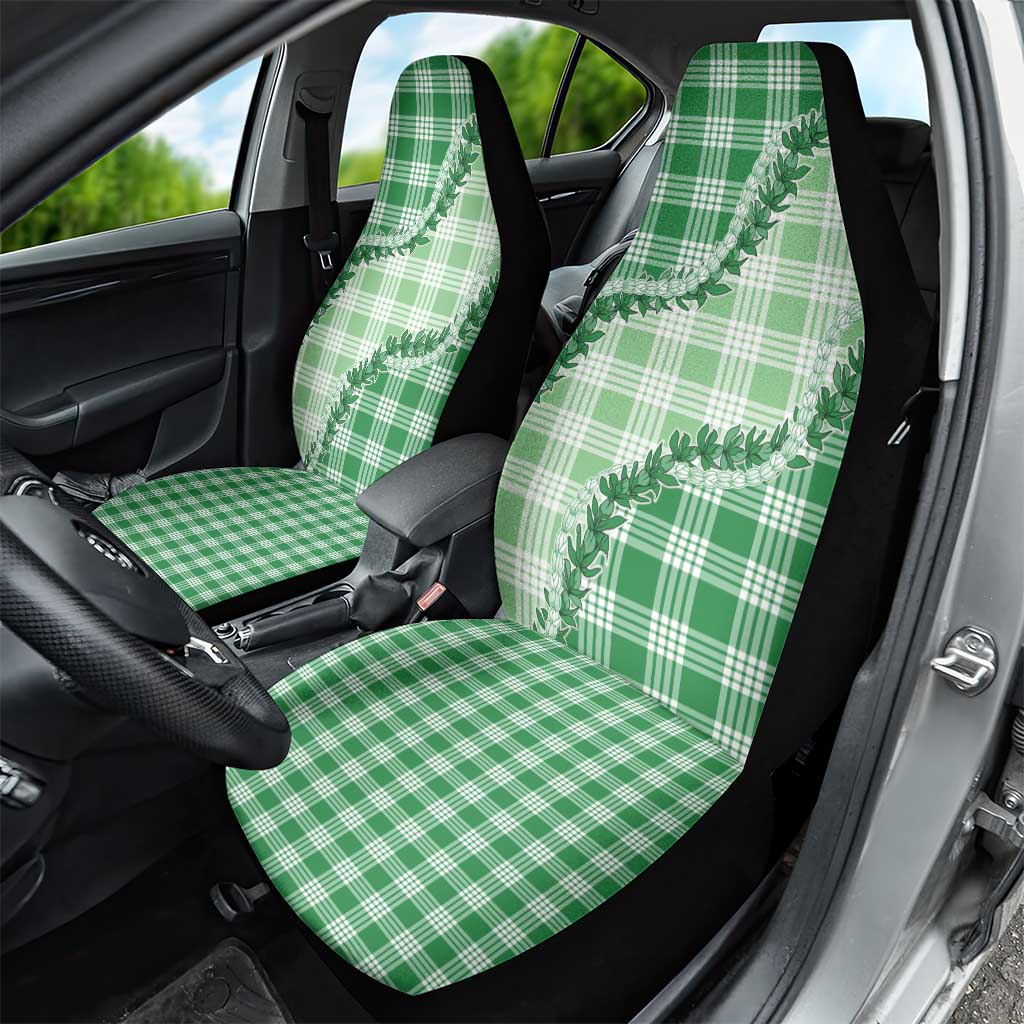 Green Hawaii Palaka Car Seat Cover Hawaiian Pikake Lei