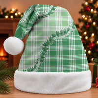 Green Hawaii Palaka Christmas Santa Hat Hawaiian Pikake Lei LT05 Without Fur Green - Polynesian Pride
