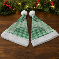 Green Hawaii Palaka Christmas Santa Hat Hawaiian Pikake Lei LT05 - Polynesian Pride