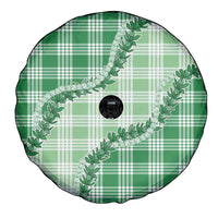 Green Hawaii Palaka Spare Tire Cover Hawaiian Pikake Lei