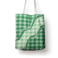 Green Hawaii Palaka Tote Bag Hawaiian Pikake Lei