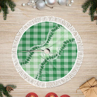 Green Hawaii Palaka Tree Skirt Hawaiian Pikake Lei LT05 Fringed Green - Polynesian Pride