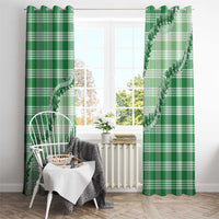 Green Hawaii Palaka Window Curtain Hawaiian Pikake Lei