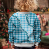 Blue Hawaii Palaka Kid Ugly Christmas Sweater Hawaiian Pikake Lei LT05 - Polynesian Pride