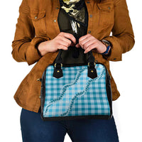 Blue Hawaii Palaka Shoulder Handbag Hawaiian Pikake Lei
