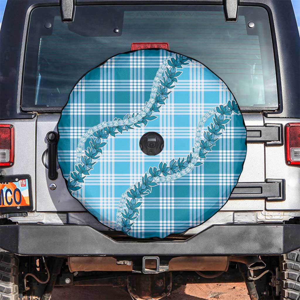 Blue Hawaii Palaka Spare Tire Cover Hawaiian Pikake Lei