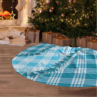 Blue Hawaii Palaka Tree Skirt Hawaiian Pikake Lei LT05 - Polynesian Pride