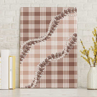 Beige Hawaii Palaka Canvas Wall Art Hawaiian Pikake Lei