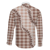 Beige Hawaii Palaka Family Matching Puletasi and Hawaiian Shirt Hawaiian Pikake Lei