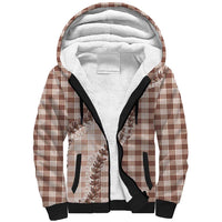 Beige Hawaii Palaka Sherpa Hoodie Hawaiian Pikake Lei