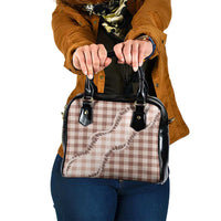 Beige Hawaii Palaka Shoulder Handbag Hawaiian Pikake Lei