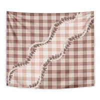 Beige Hawaii Palaka Tapestry Hawaiian Pikake Lei