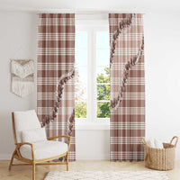 Beige Hawaii Palaka Window Curtain Hawaiian Pikake Lei