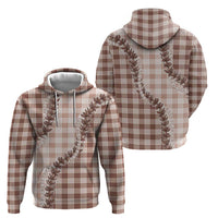 Beige Hawaii Palaka Zip Hoodie Hawaiian Pikake Lei