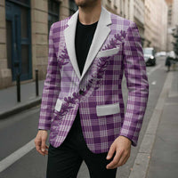 Violet Hawaii Palaka Blazer Hawaiian Pikake Lei