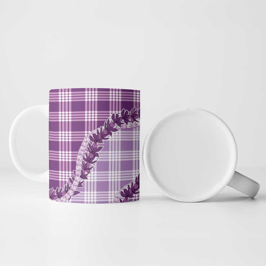 Violet Hawaii Palaka Ceramic Mug Hawaiian Pikake Lei
