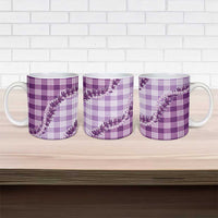 Violet Hawaii Palaka Ceramic Mug Hawaiian Pikake Lei