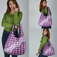 Violet Hawaii Palaka Grocery Bag Hawaiian Pikake Lei