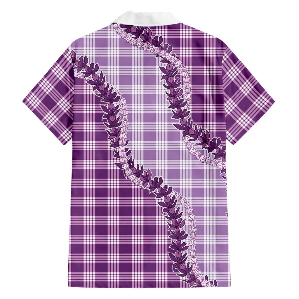 Violet Hawaii Palaka Hawaiian Shirt Hawaiian Pikake Lei