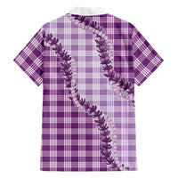 Violet Hawaii Palaka Hawaiian Shirt Hawaiian Pikake Lei