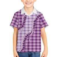 Violet Hawaii Palaka Hawaiian Shirt Hawaiian Pikake Lei