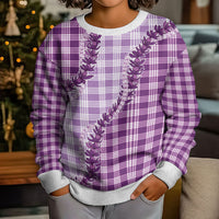 Violet Hawaii Palaka Kid Ugly Christmas Sweater Hawaiian Pikake Lei LT05 - Polynesian Pride